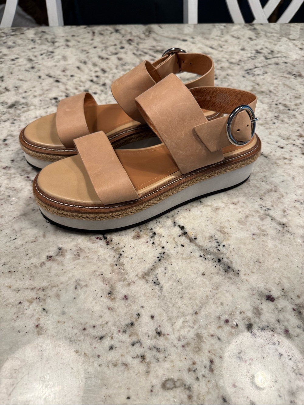 ALIAS MAE x Revolve - Niche Platform Sandal Natural Leather 8 or 38